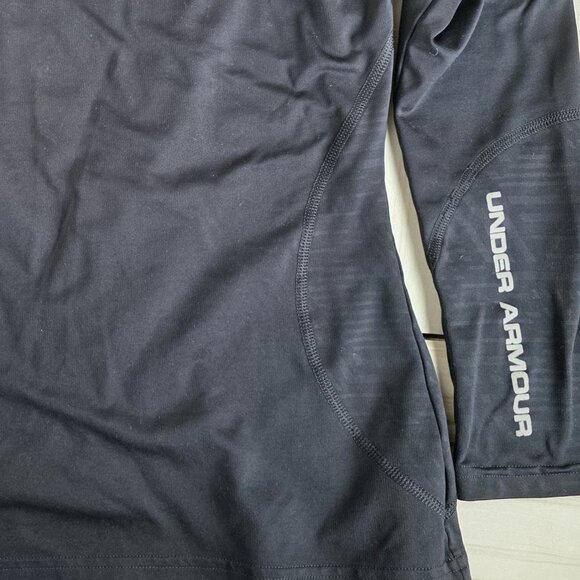 Under Armour Coldgear Long Sleeve Mock Neck Fitted Shirt - YLG/JG/G - Picture 5 of 11